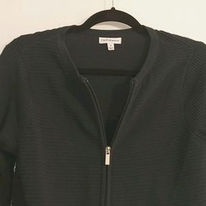 Croft and Barrow dark green knit jacket